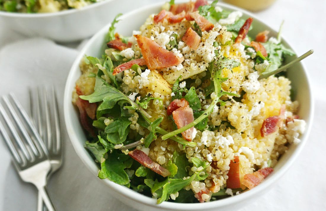 Easy Bacon Quinoa Salad: Fresh Flavors with Lemon Dijon Dressing